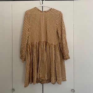 Free People open back long sleeve size medium mustard yellow dress